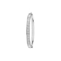925 Sterling Silver Babies' Oval Moondust Hinged Bangle — 5.1g
