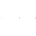 925 Sterling Silver Unisex Tanzanite Solitaire Bracelet — 1.2g