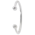 925 Sterling Silver Men's Torc Bangle — 33.5g