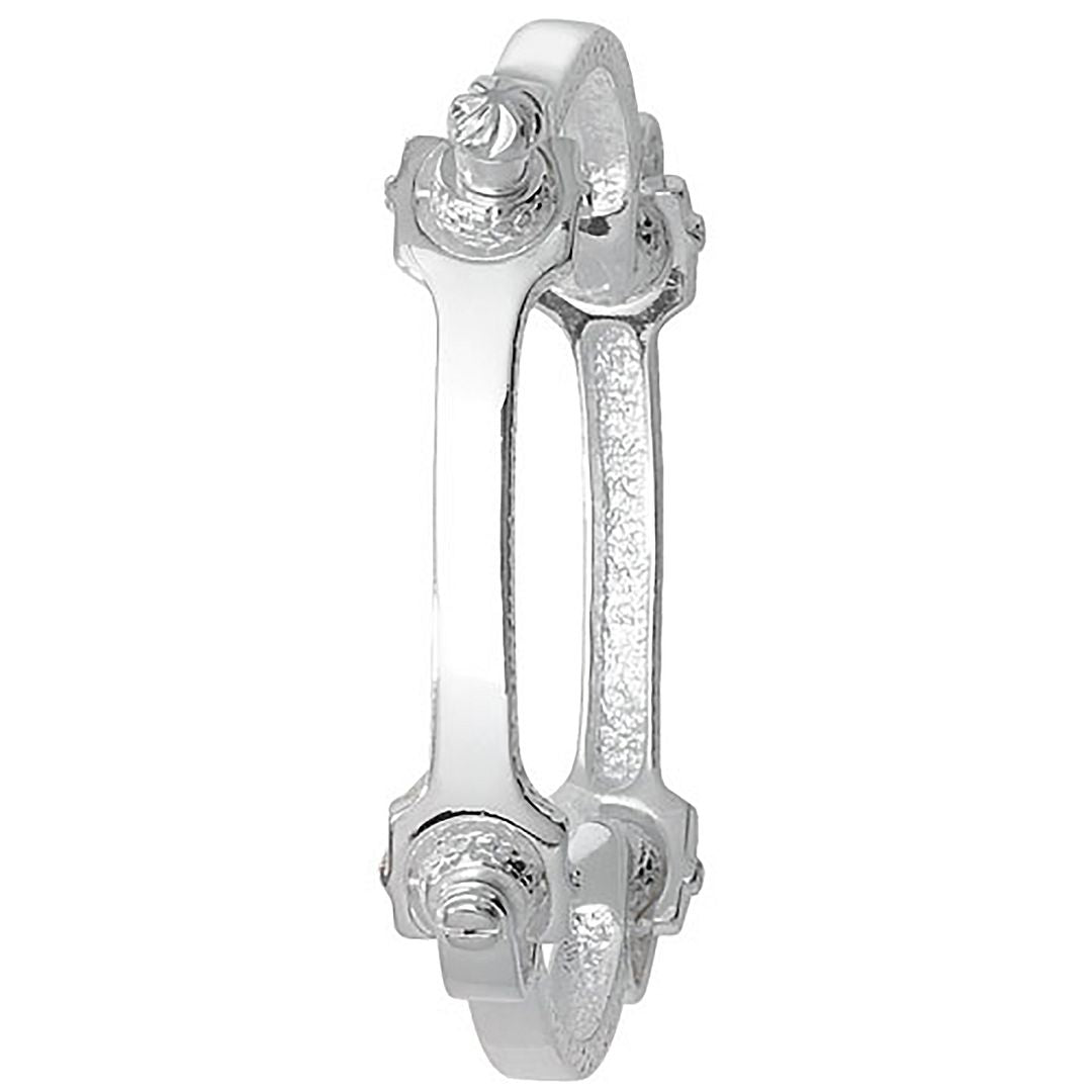 925 Sterling Silver Ladies' Spanner Bangle — 22.9g