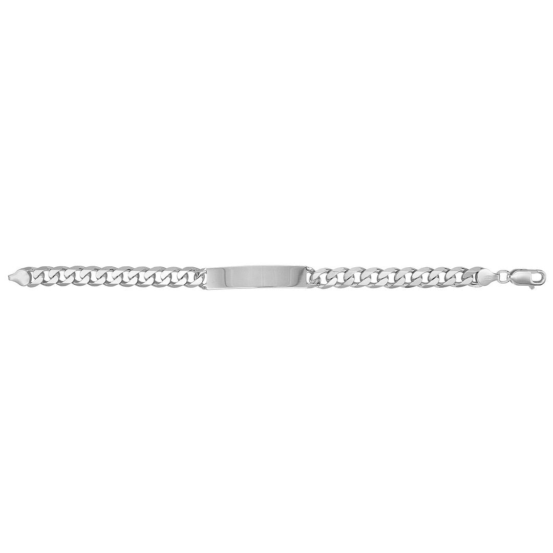 925 Sterling Silver Men's Curb ID Bracelet — 23.5g