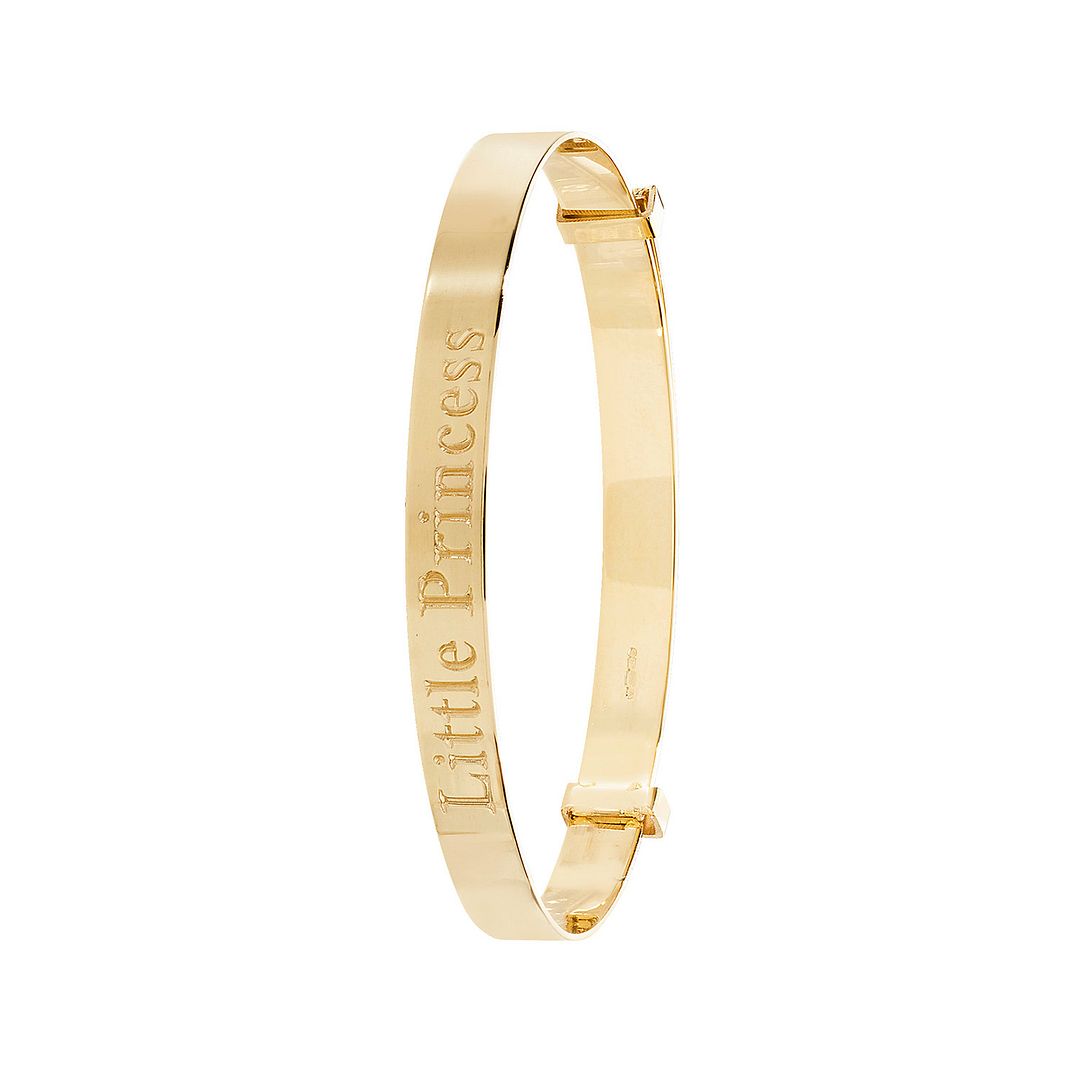 9 Carat (375) Yellow Gold Babies' Diamond Cut Expandable 4mm Bangle — 2.6g