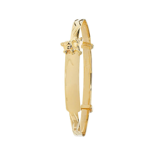 9 Carat (375) Yellow Gold Babies' Diamond Cut 3mm Expandable Bangle — 3.0g
