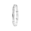 925 Sterling Silver Babies' Round Diamond Cut Expandable Bangle — 3.0g