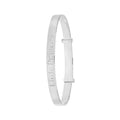 925 Sterling Silver Babies' Round Little Princess Expandable Bangle — 4.0g