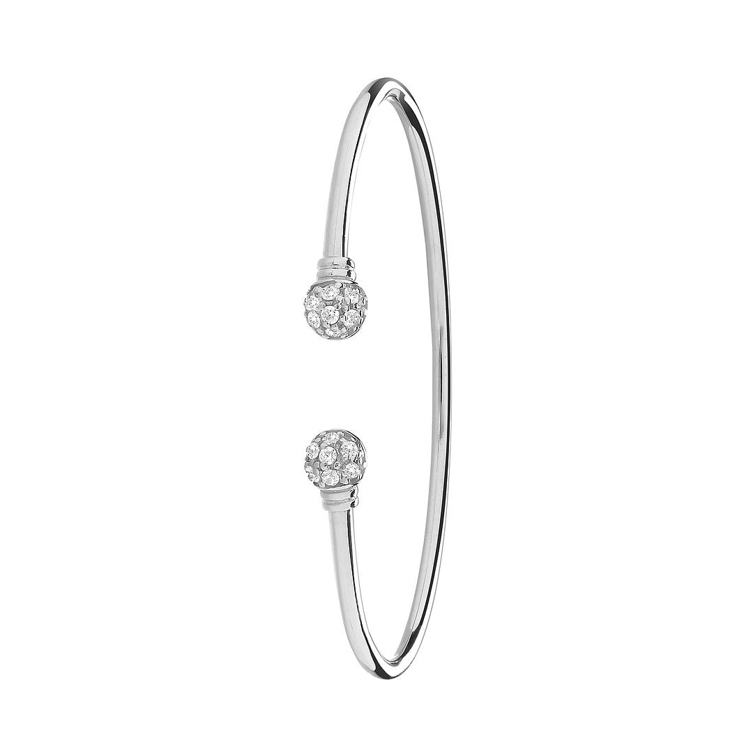925 Sterling Silver Unisex Maidens Torc Bangle — 9.9g