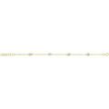 9 Carat (375) Yellow Gold Unisex White Turquoise Enamel Evil Eye Bracelet — 2.4g