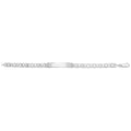 925 Sterling Silver Ladies' Flat Byzantine ID Bracelet — 18.4g