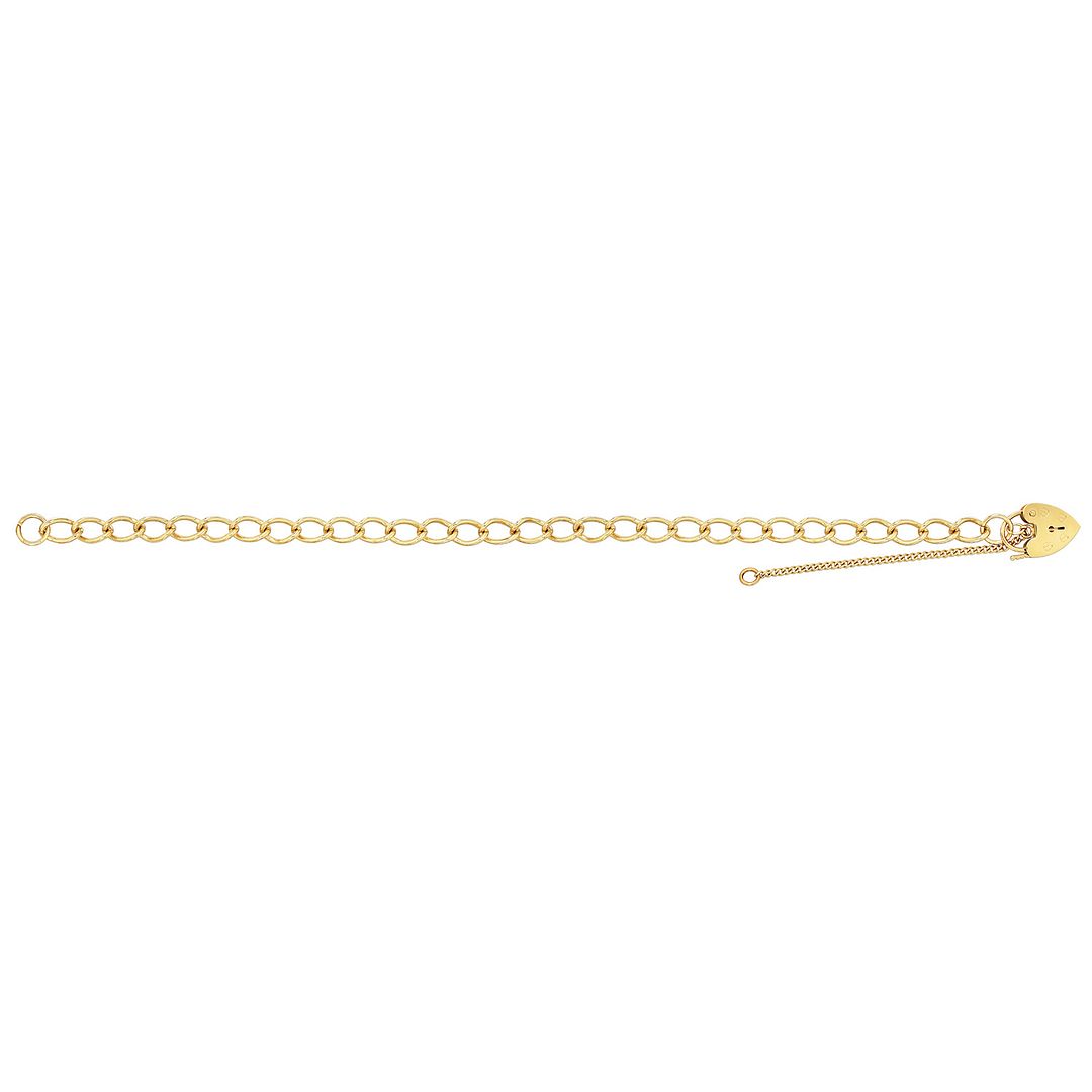 9 Carat (375) Yellow Gold Ladies' 7.5 Inches Charm Bracelet — 7.2g