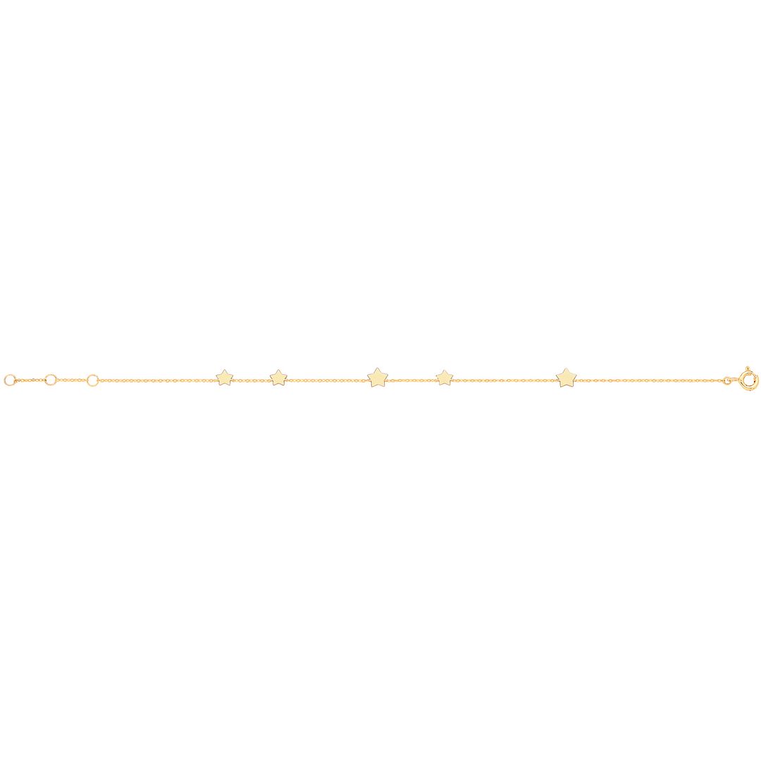 9 Carat (375) Yellow Gold Unisex Star Bracelet — 1.2g