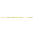 9 Carat (375) Yellow Gold Babies' Figaro 6 inches ID Bracelet — 4.0g