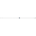 925 Sterling Silver Unisex Sapphire Solitaire Bracelet — 1.2g