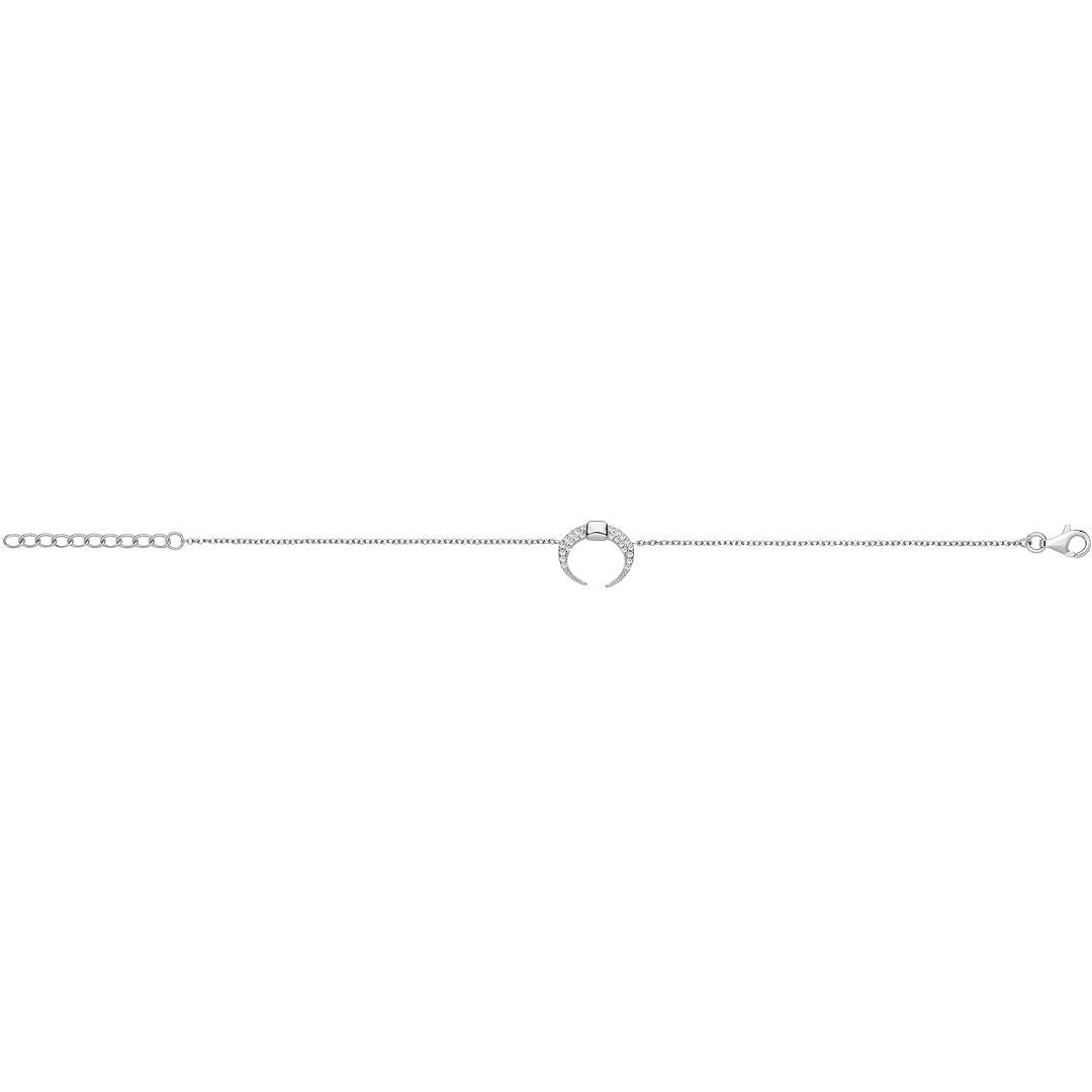 925 Sterling Silver Ladies' Fine Horn Bracelet — 1.8g