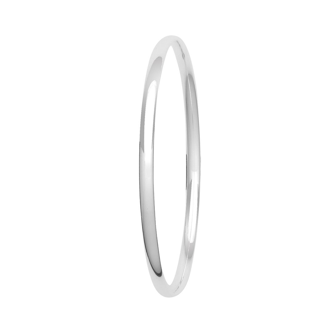 925 Sterling Silver Ladies' Plain Bangle — 4.0g
