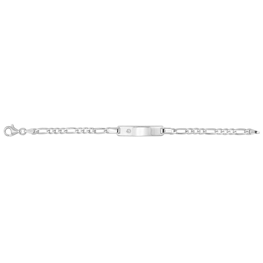 925 Sterling Silver Babies' Figaro Set ID Bracelet — 5.4g