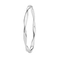 925 Sterling Silver Ladies' Twisted Hinged Bangle — 7.0g