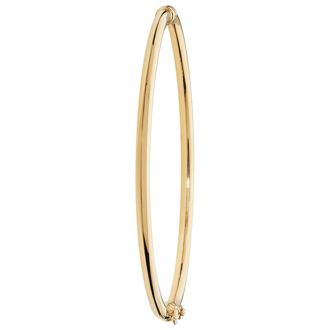 9 Carat (375) Yellow Gold Ladies' Hinged Bangle — 3.1g