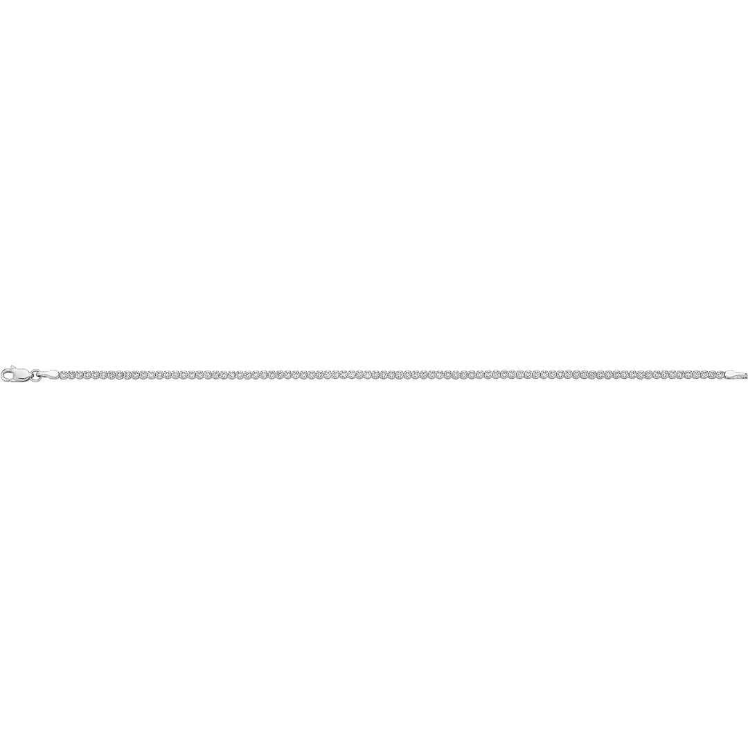 9 Carat (375) Yellow Gold Unisex White Tennis Bracelet — 2.7g