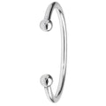 925 Sterling Silver Men's Torc Bangle — 43.2g