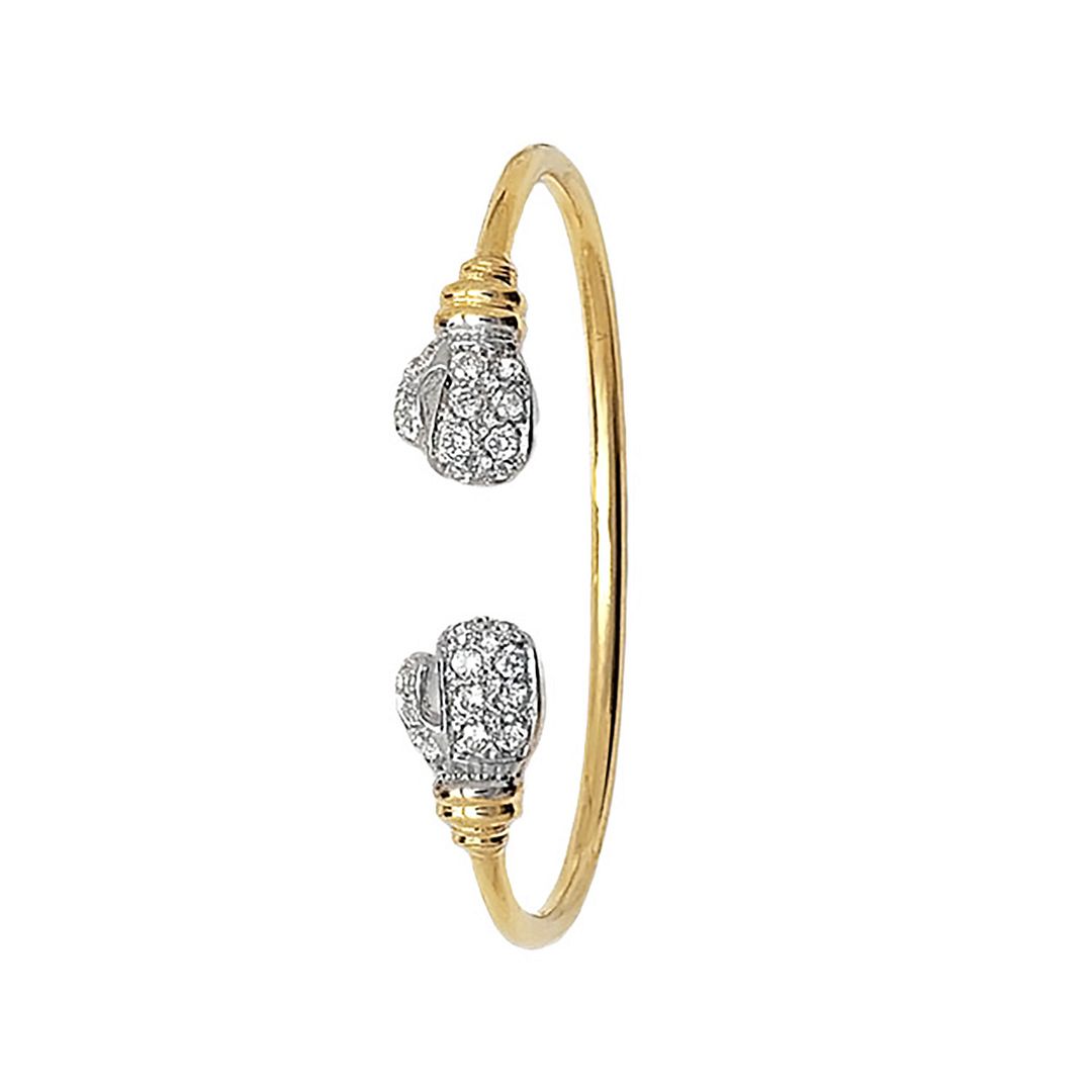 9 Carat (375) Yellow Gold Babies' Boxing Glove Bangle — 6.0g