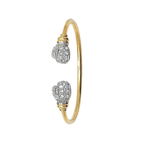 9 Carat (375) Yellow Gold Babies' Boxing Glove Bangle — 6.0g
