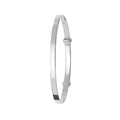 925 Sterling Silver Babies' Round Plain Expandable Bangle — 4.0g