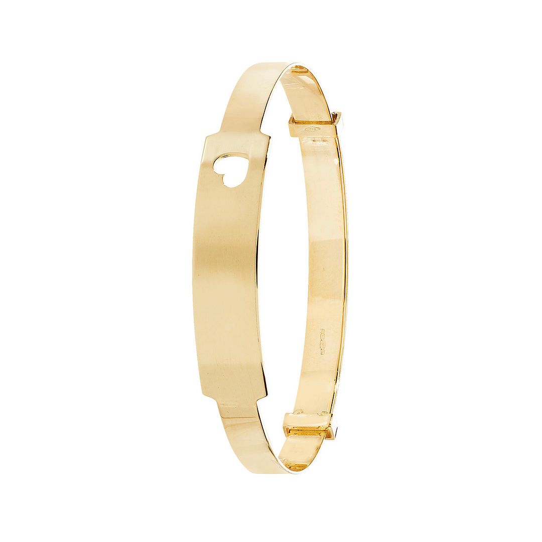 9 Carat (375) Yellow Gold Babies' Diamond Cut Expandable 4mm Bangle — 2.8g