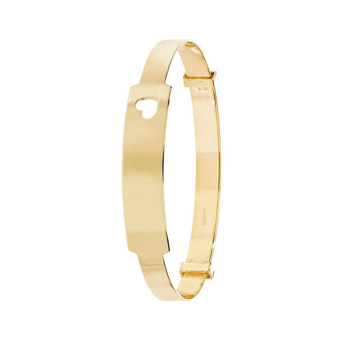 9 Carat (375) Yellow Gold Babies' Diamond Cut Expandable 4mm Bangle — 2.8g