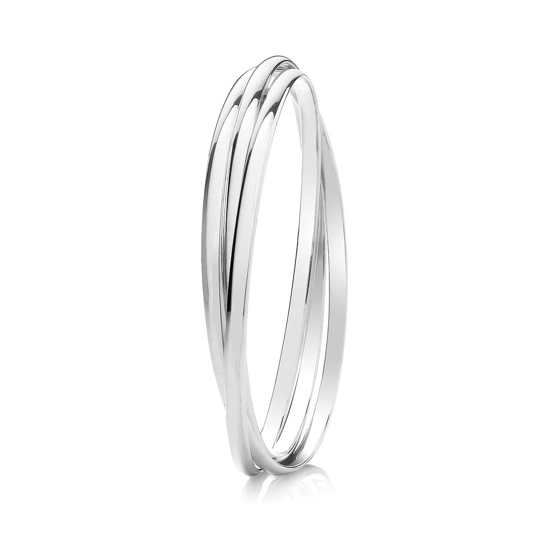 925 Sterling Silver Unisex Russian Bangle — 23.3g