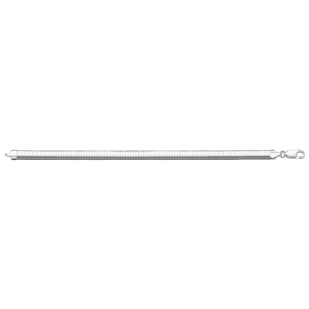925 Sterling Silver Ladies' Flat Omega Bracelet — 11.3g