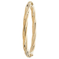9 Carat (375) Yellow Gold Ladies' Hinged Bangle — 8.2g