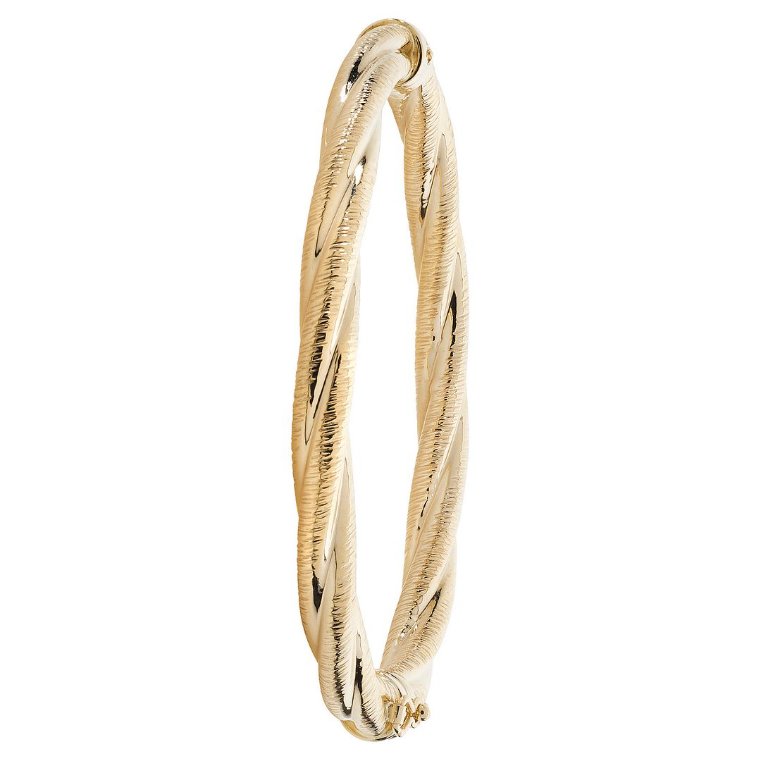 9 Carat (375) Yellow Gold Ladies' Hinged Bangle — 8.2g
