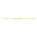 9 Carat (375) Yellow Gold Babies' Figaro 6 inches ID Bracelet — 2.2g