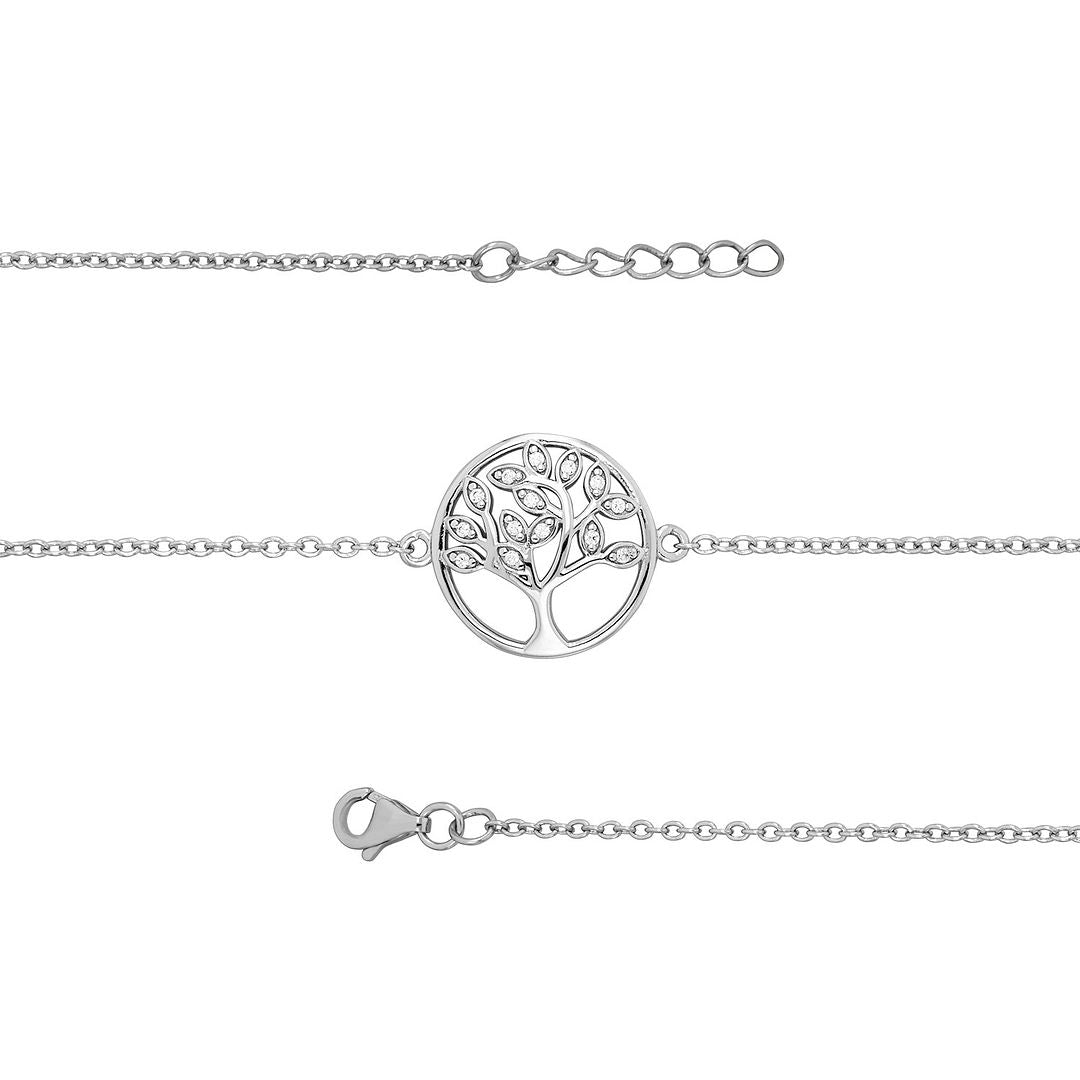 925 Sterling Silver Ladies' Tree Of Life Bracelet — 2.3g