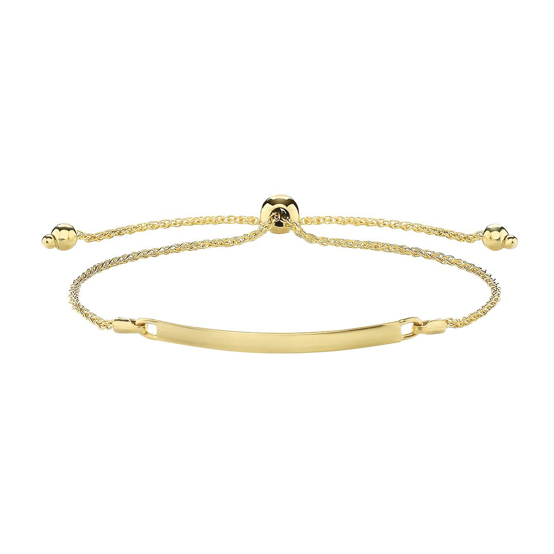 9 Carat (375) Yellow Gold Ladies' ID Pull Style Bracelet — 3.7g