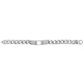 925 Sterling Silver Men's Curb Bombe ID Bracelet — 67.8g