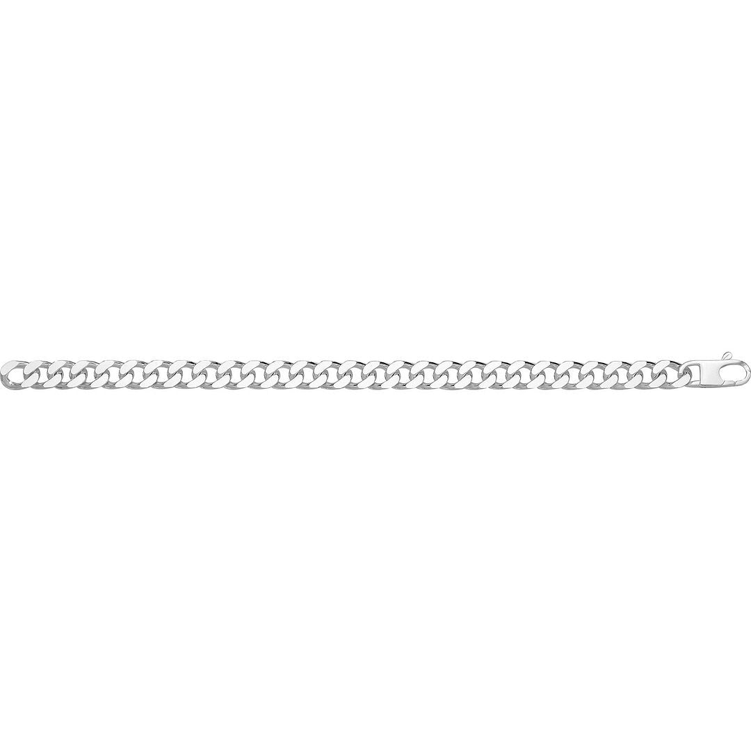 925 Sterling Silver Unisex Gents Curb Bracelet — 31.0g