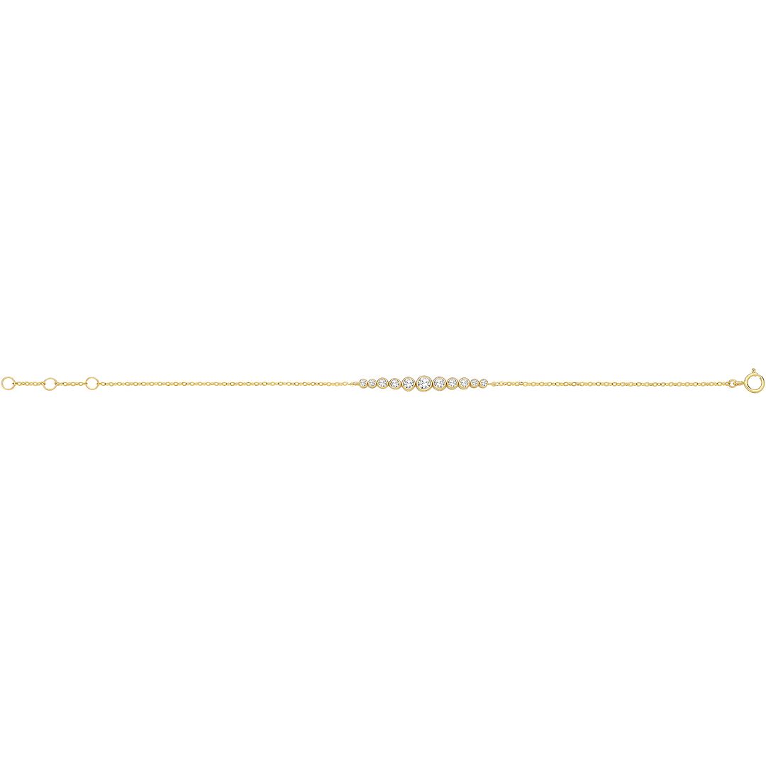 9 Carat (375) Yellow Gold Unisex Graduated Bracelet — 1.1g