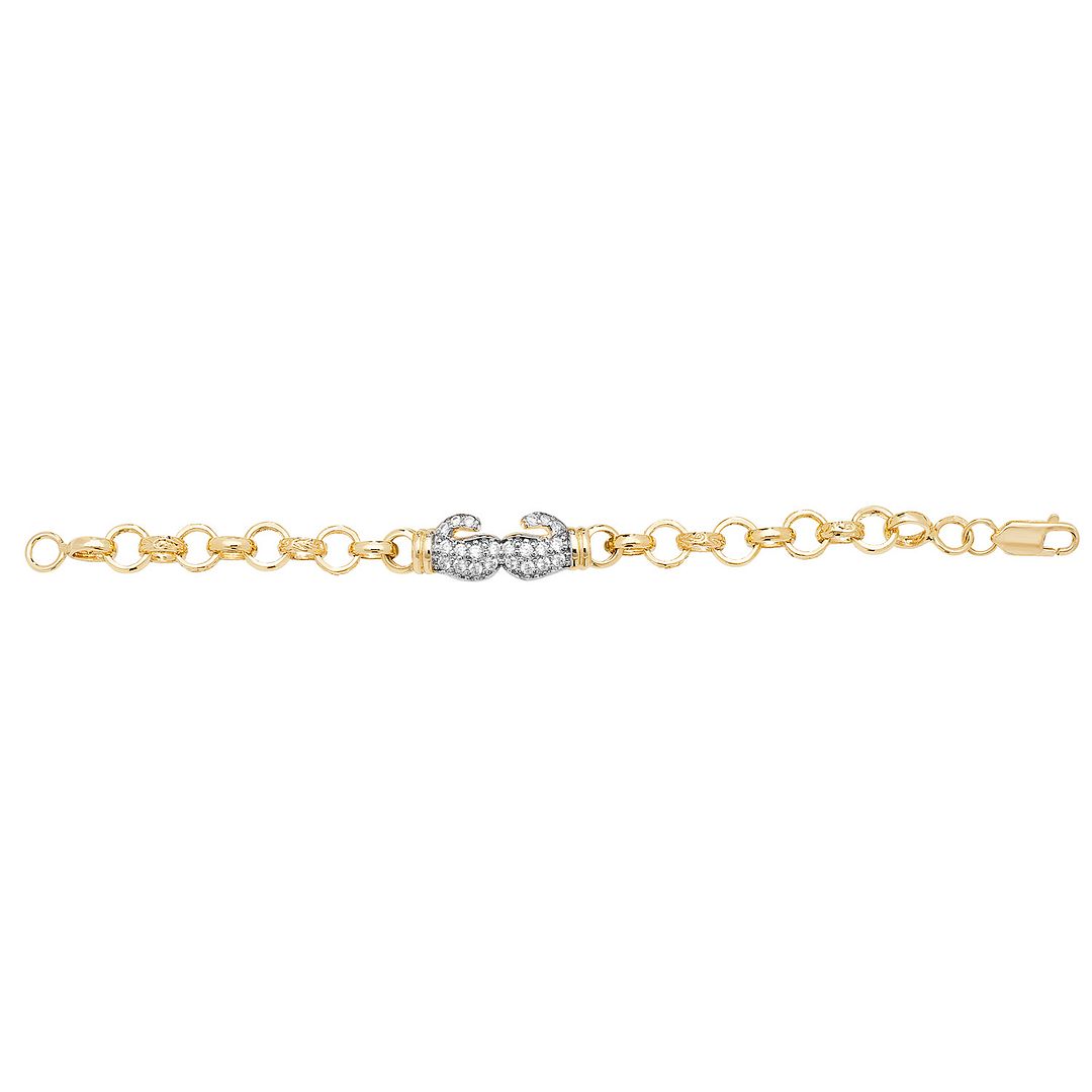 9 Carat (375) Yellow Gold Babies' Boxing Glove Bracelet — 10.8g