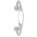 925 Sterling Silver Ladies' ID Torc Bangle — 18.8g