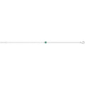 925 Sterling Silver Unisex Emerald Solitaire Bracelet — 1.2g