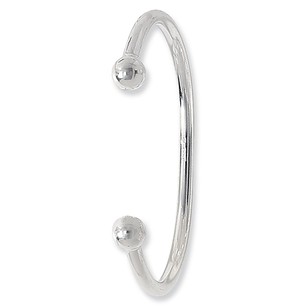 925 Sterling Silver Ladies' Torc Bangle — 22.5g