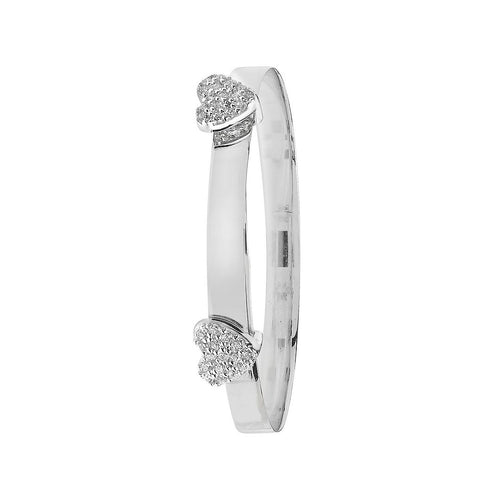 9 Carat (375) Yellow Gold Babies' White Expandable 4mm Bangle — 3.8g