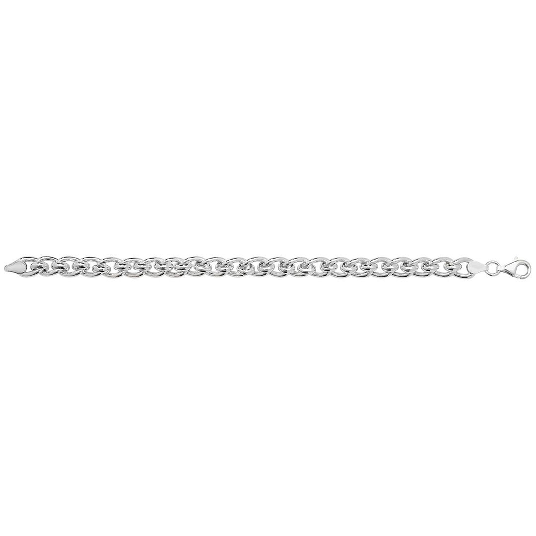 925 Sterling Silver Ladies' Roller Ball Bracelet — 13.3g