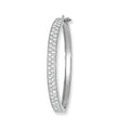 925 Sterling Silver Babies' Oval Hinged Bangle — 9.0g