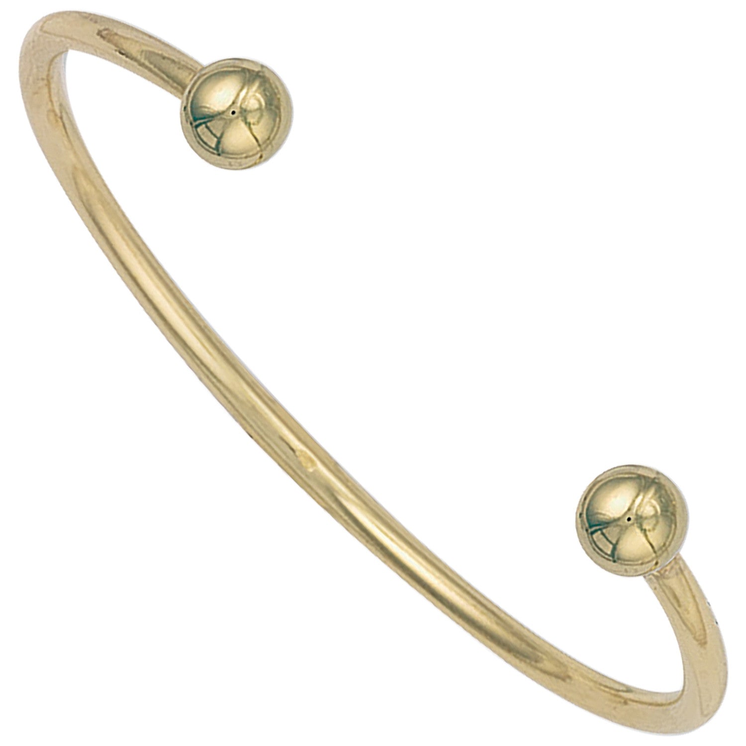 9ct Yellow Gold Ladies / Gents 3mm Solid Torque Bangle