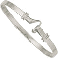 9ct White Gold Hook Bangle