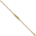 9ct Yellow Gold Baby/Ladies Figaro ID Bracelet