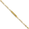 9ct Yellow Gold Baby/Ladies Figaro ID Bracelet