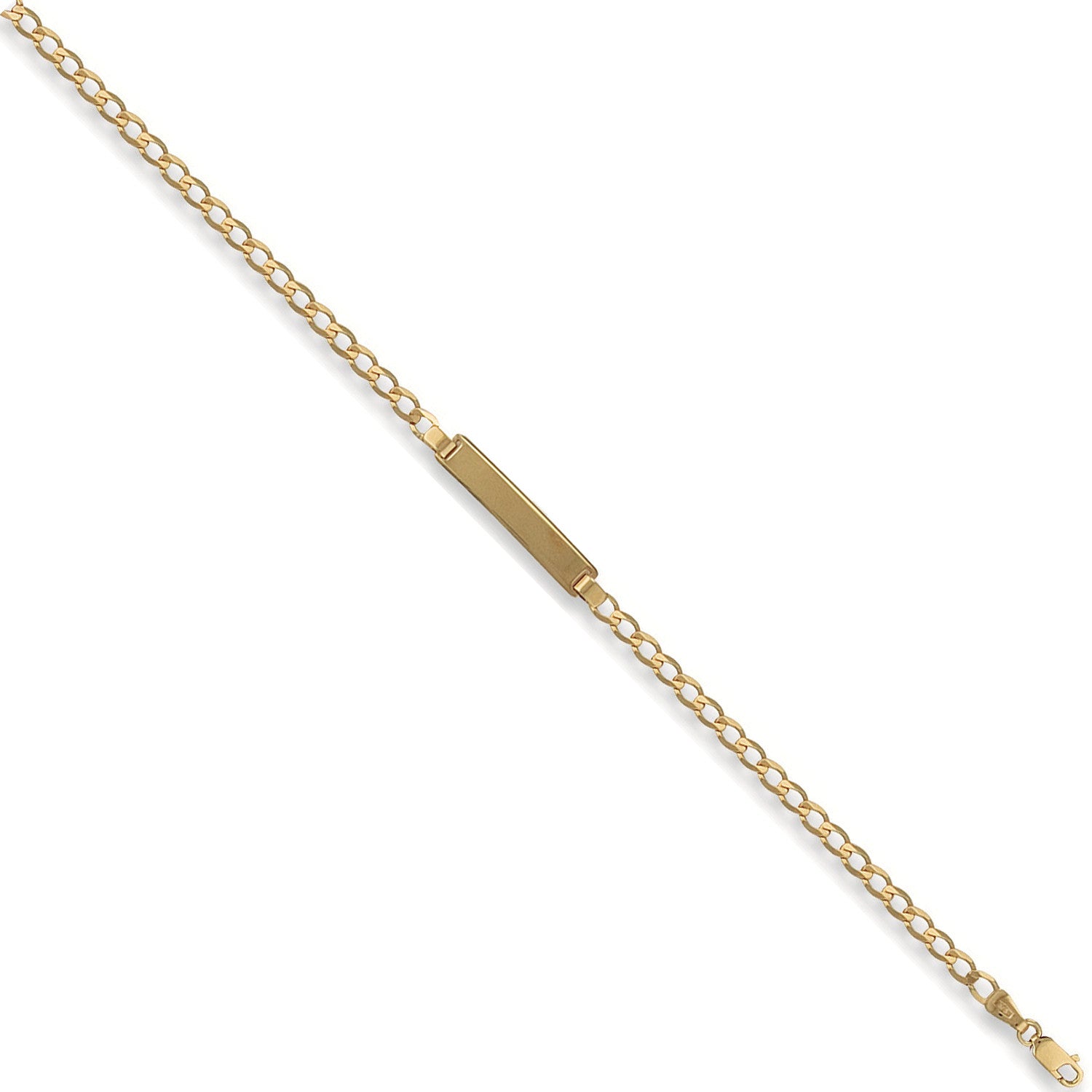 9ct Yellow Gold Baby/Ladies Curb ID Bracelet